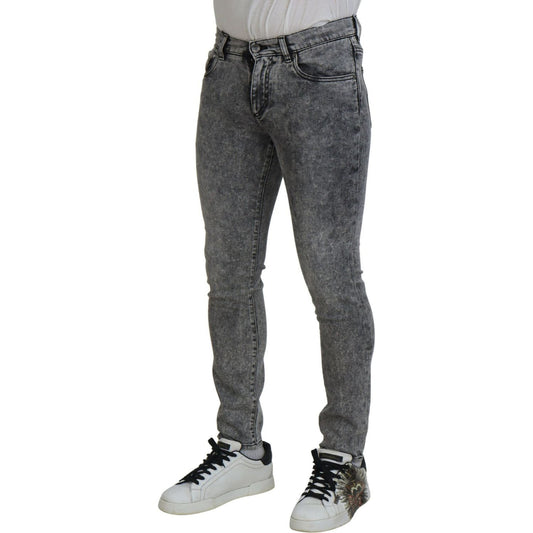 Dolce & Gabbana Elegant Grey Skinny Jeans Dolce & Gabbana Dark Slate Gray