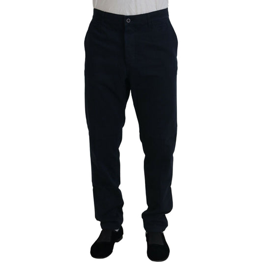 Dolce & Gabbana Elegant Dress Chinos in Blue Dolce & Gabbana Black