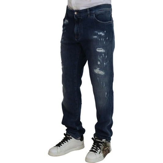 Dolce & Gabbana Elegant Skinny Blue Jeans Dolce & Gabbana Dark Slate Gray