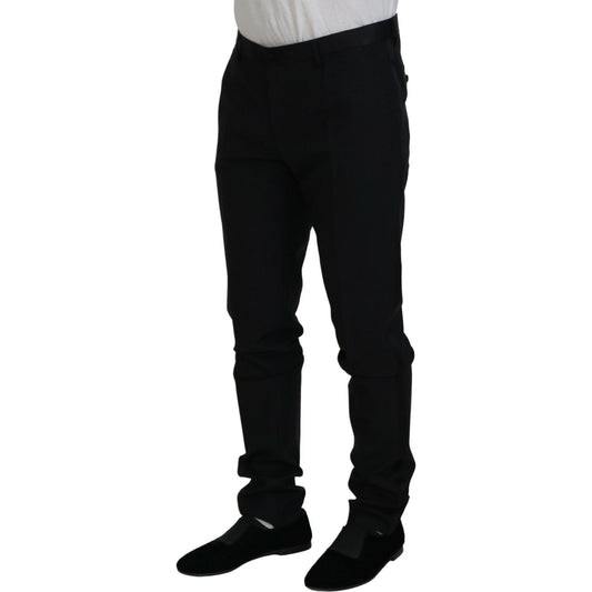 Dolce & Gabbana Elegant Black Dress Pants from Virgin Wool Blend Dolce & Gabbana Black