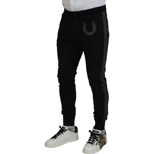 Dolce & Gabbana Elegant Black Jogger Pants in Luxe Wool Blend Dolce & Gabbana Gray