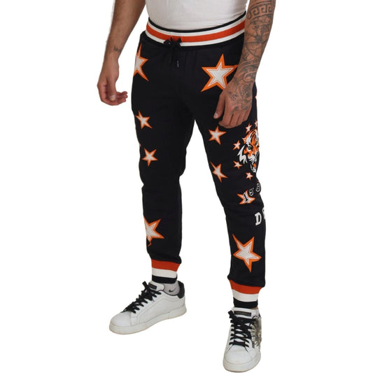 Dolce & Gabbana Elegant Black Star Casual Sweatpants Dolce & Gabbana Dark Slate Gray