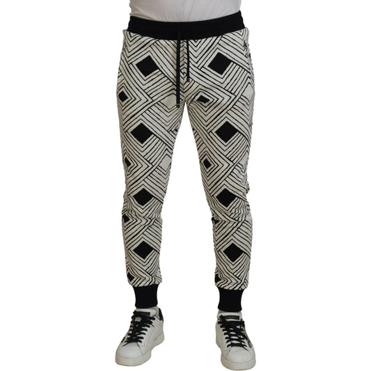 Dolce & Gabbana Elegant Monochrome Sport Sweatpants Dolce & Gabbana Dark Gray