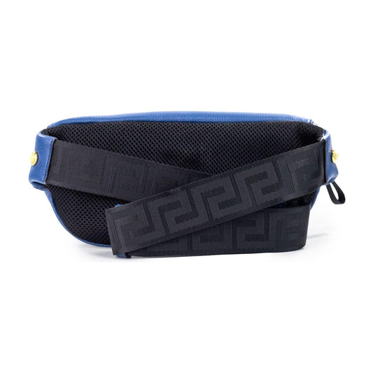 Versace Small Navy Calf Leather Medusa Pendant Fanny Waist Pack Belt Bag Versace Dark Slate Gray