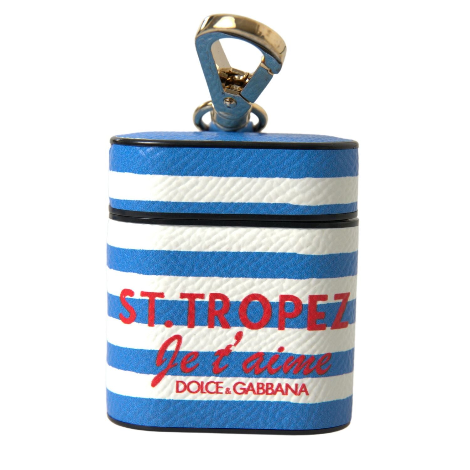 حافظة سماعات Airpods من الجلد المخطط الأنيق من Dolce &amp; Gabbana