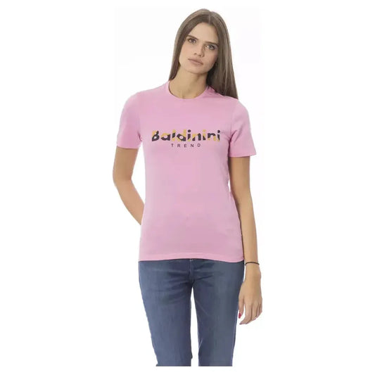 Baldinini Trend Multicolor Cotton Women T-Shirt Baldinini Trend Gray