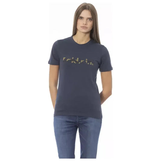 Baldinini Trend Blue Cotton Women T-Shirt Baldinini Trend Dark Slate Gray