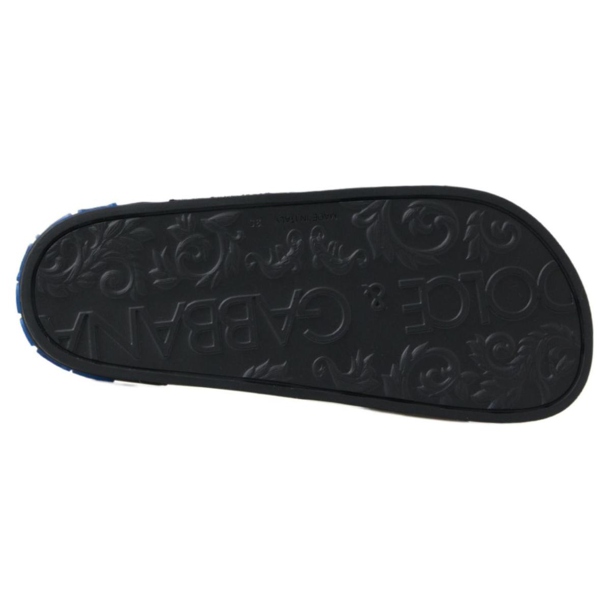 Dolce & Gabbana Black Slides Sandals Beach Saint Barth Shoes