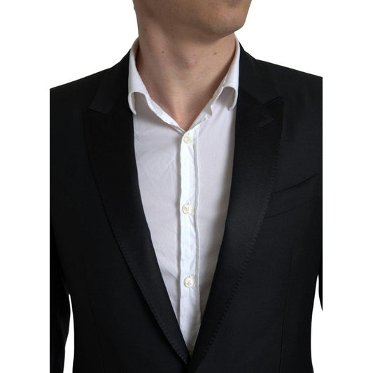 Dolce & Gabbana Exquisite Slim Fit Wool-Blend Blazer Dolce & Gabbana Gray