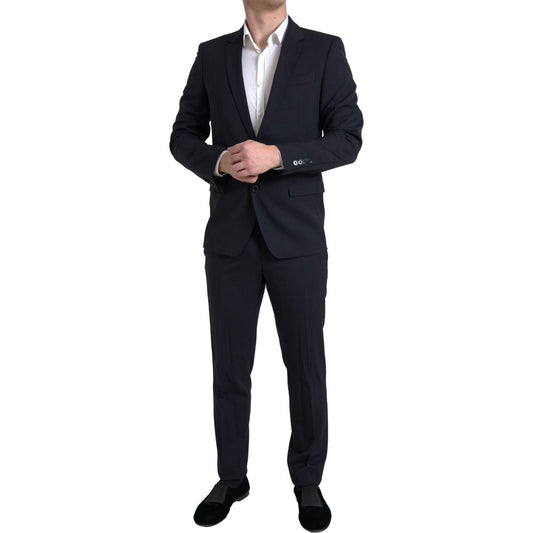 Dolce & Gabbana Sleek Dark Blue Martini Slim Fit Suit Dolce & Gabbana Black