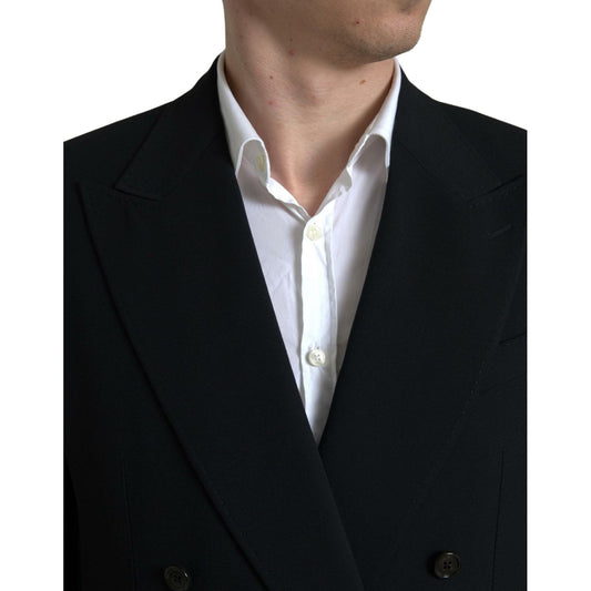 Dolce & Gabbana Elegant Slim Fit Double Breasted Suit Dolce & Gabbana Black