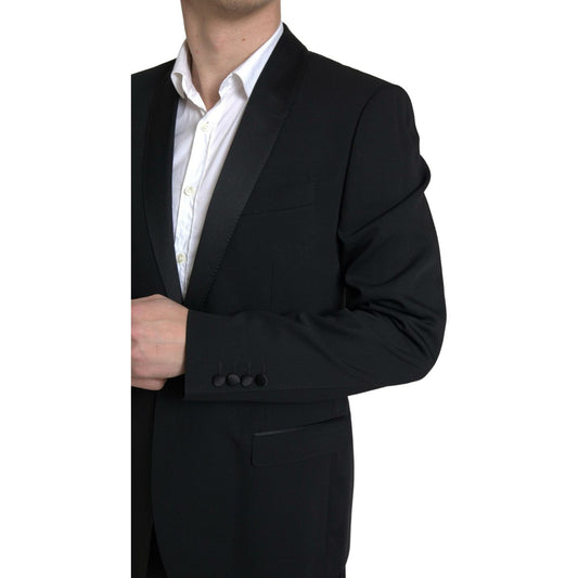 Dolce & Gabbana Elegant Black Slim Fit Two-Piece Suit Dolce & Gabbana Black
