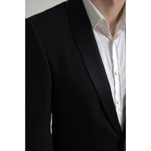 Dolce & Gabbana Chic Slim Fit Virgin Wool Blazer Dolce & Gabbana Gray