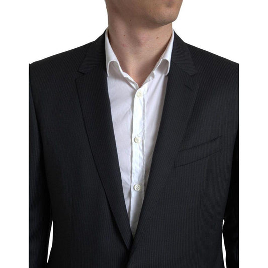 Dolce & Gabbana Elegant Black Two-Piece Slim Fit Suit Dolce & Gabbana Black