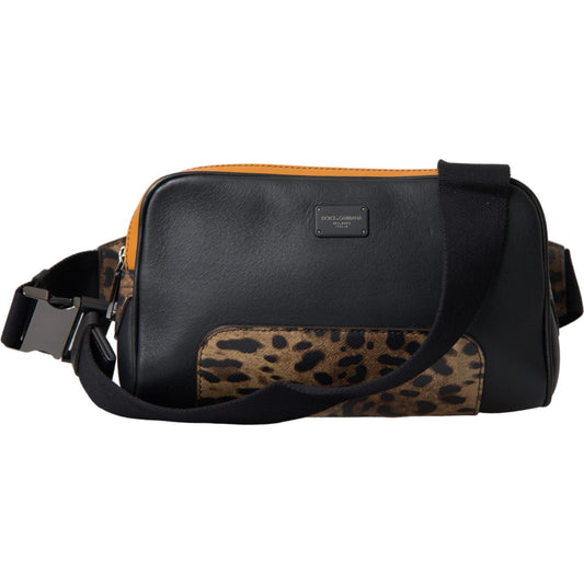 Dolce & Gabbana Exotic Leather Leopard Belt Bag Dolce & Gabbana Dark Slate Gray