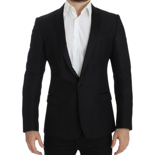 Dolce & Gabbana Elegant Martini Slim Fit Blazer Jacket Dolce & Gabbana Black