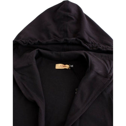 Costume National Blue hooded cotton sweater