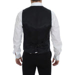 Dolce & Gabbana Black Striped Wool Single Breasted Vest GSS12006-1