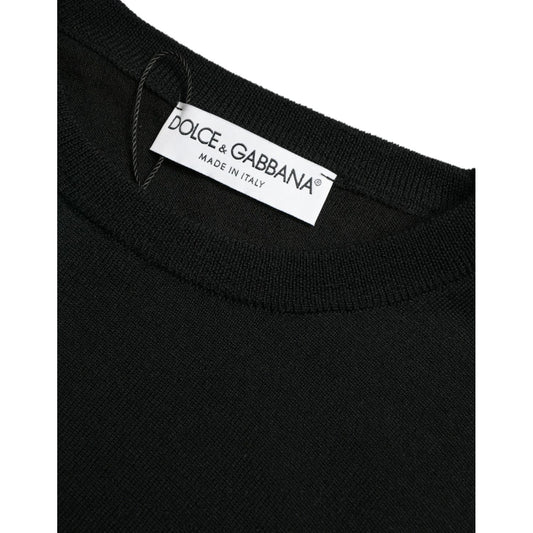 Dolce & Gabbana Stunning Black Wool Sweater Dolce & Gabbana Black