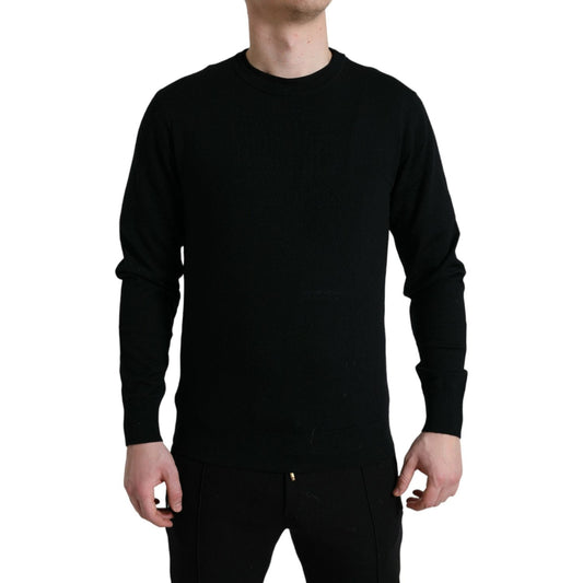 Dolce & Gabbana Stunning Black Wool Sweater Dolce & Gabbana Black