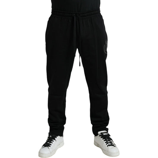 Dolce & Gabbana Elegant Black Cotton Jogger Pants Dolce & Gabbana Black