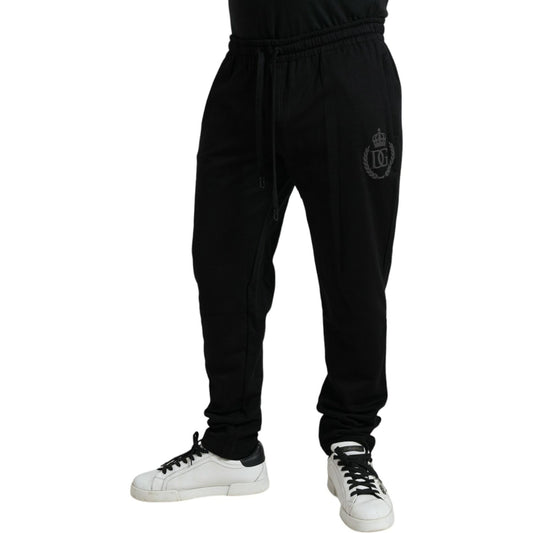 Dolce & Gabbana Elegant Black Cotton Jogger Pants Dolce & Gabbana Black