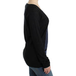 Costume National Black striped V-neck sweater SIG12052-1