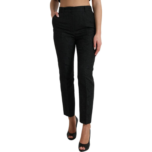 Dolce & Gabbana High Waist Tapered Elegance Pants Dolce & Gabbana Rosy Brown