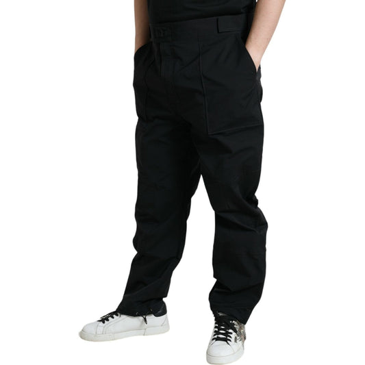 Dolce & Gabbana Elegant Casual Black Straight Pants Dolce & Gabbana Black