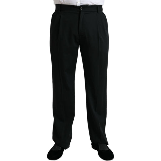 Dolce & Gabbana Elegant Black Wool Dress Pants Dolce & Gabbana Black