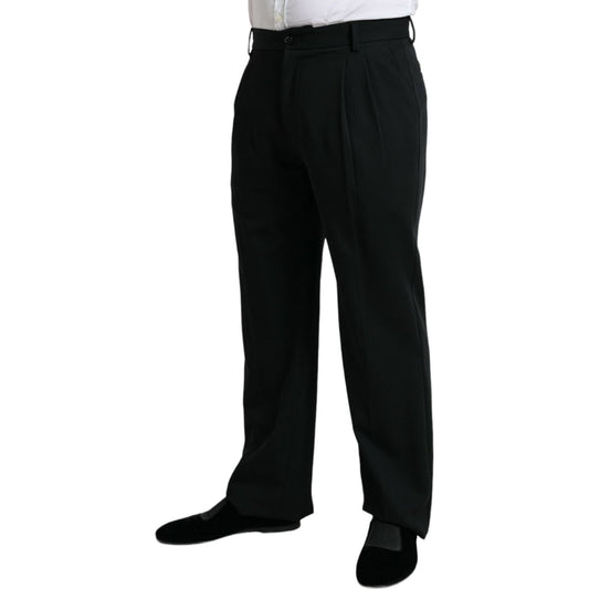Dolce & Gabbana Elegant Black Wool Dress Pants Dolce & Gabbana Black