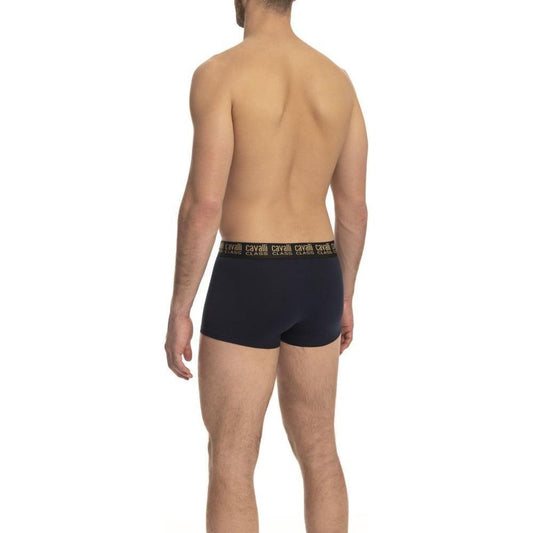 Cavalli Class Blue Cotton Men's Trunk Cavalli Class Rosy Brown