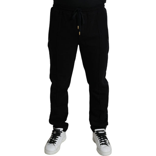 Dolce & Gabbana Elegant Black Cotton Blend Jogger Pants Dolce & Gabbana Black