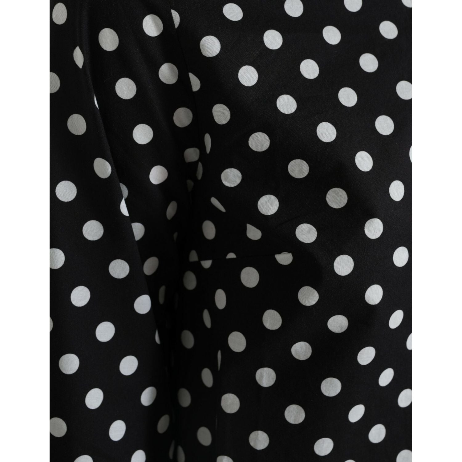 Dolce & Gabbana Black White Polka Dot Nylon Shift Mini Dress