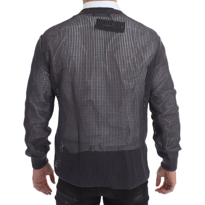 Dolce & Gabbana Purple Runway Netz Pullover Netted Sweater