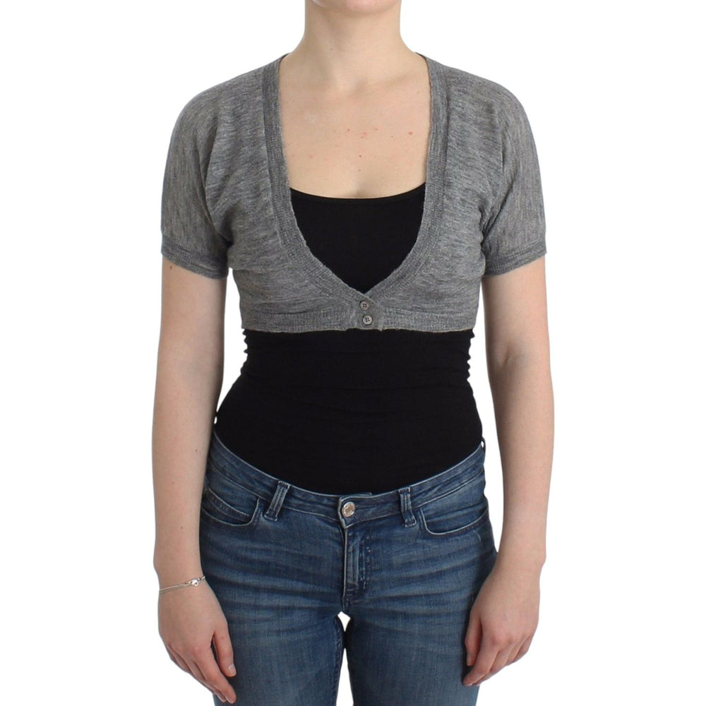 Ermanno Scervino Lingerie Knit Gray Bolero Sweater Cardigan SIG11860-2