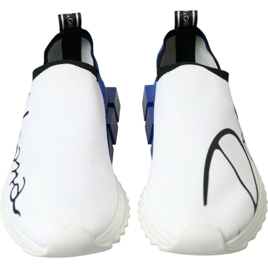 Dolce & Gabbana Chic Low Top Sorrento Sneakers in Blue and White Dolce & Gabbana Lavender