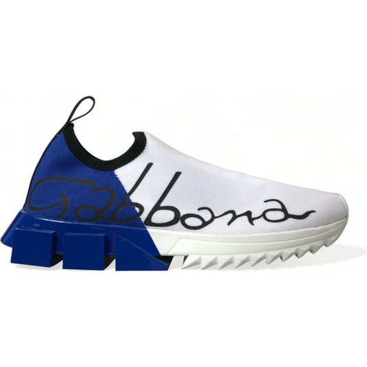 Dolce & Gabbana Chic Low Top Sorrento Sneakers in Blue and White Dolce & Gabbana Light Gray