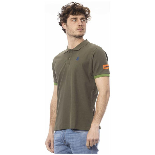 Invicta Green Cotton Men Polo Shirt Invicta Dim Gray