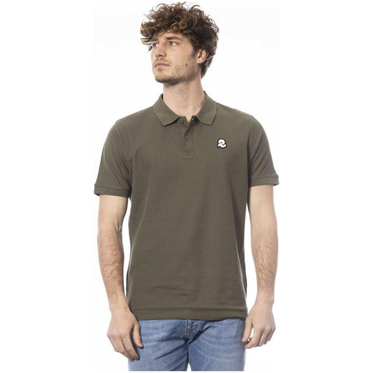 Invicta Green Cotton Men Polo Shirt Invicta Dim Gray