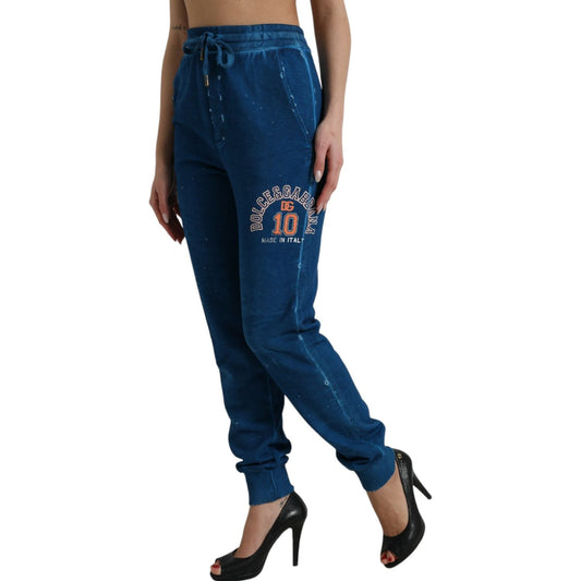 Dolce & Gabbana Elevated Cotton Jogger Sweatpants Dolce & Gabbana Dark Slate Gray