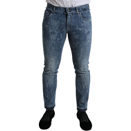 Dolce & Gabbana Chic Blue Skinny Stretch Denim Jeans Dolce & Gabbana Dark Slate Gray