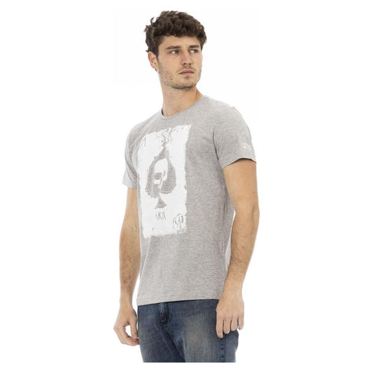 Trussardi Action Gray Cotton Men T-Shirt Trussardi Action Gray