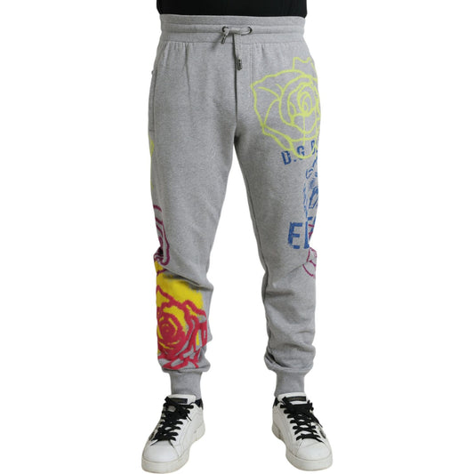 Dolce & Gabbana Chic Grey Skinny Cotton Joggers Dolce & Gabbana Light Slate Gray