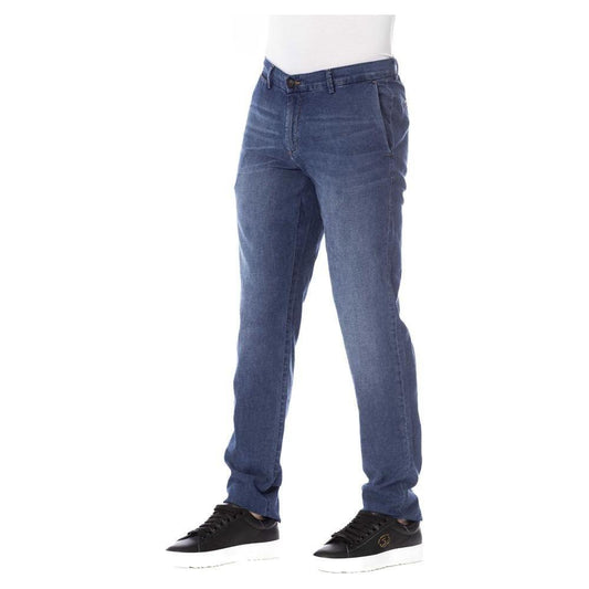 Trussardi Jeans Blue Cotton Men Jeans Trussardi Jeans Dark Slate Blue