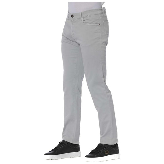 Trussardi Jeans Gray Cotton Men Jeans Trussardi Jeans Dark Gray