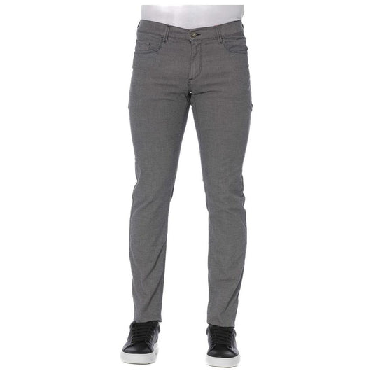 Trussardi Jeans Gray Cotton Men Pants Trussardi Jeans Dim Gray