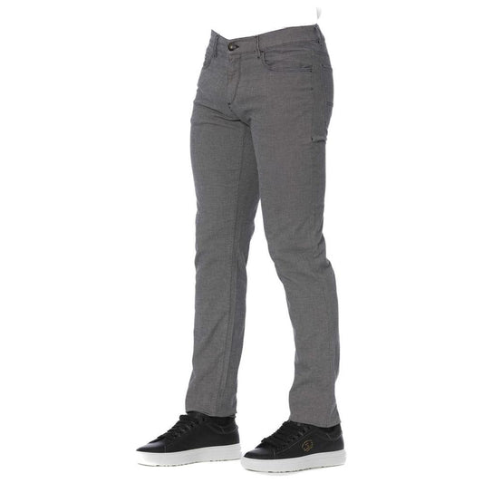 Trussardi Jeans Gray Cotton Men Pants Trussardi Jeans Dim Gray