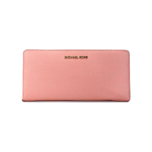 Michael Kors Jet Set Travel Large Primrose Leather Continental Wristlet Wallet Michael Kors Dark Salmon