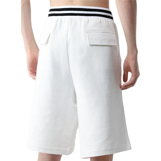 Dolce & Gabbana White Cotton Men Bermuda Short Dolce & Gabbana Light Gray